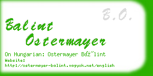 balint ostermayer business card